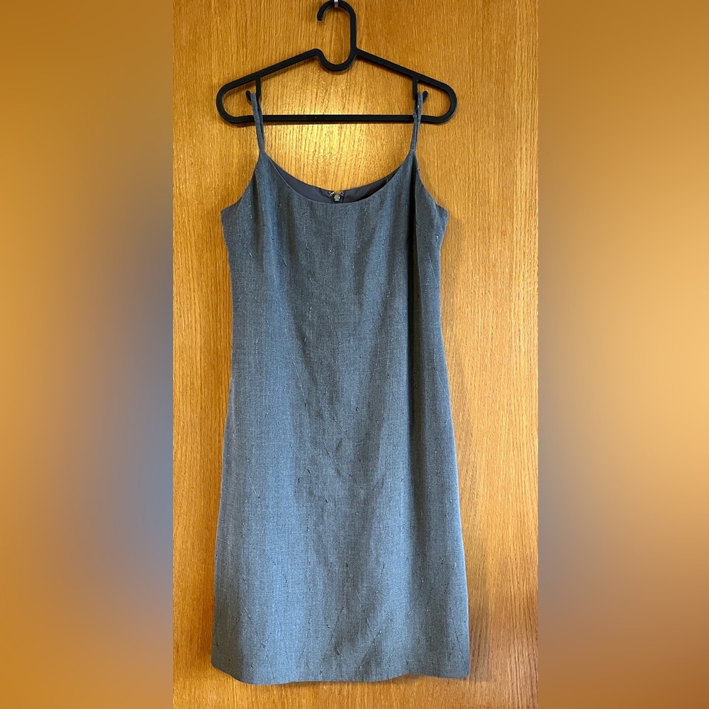 Gray Express slip dress with adjustable straps